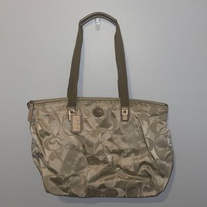 Cream/Tan COACH Weekender